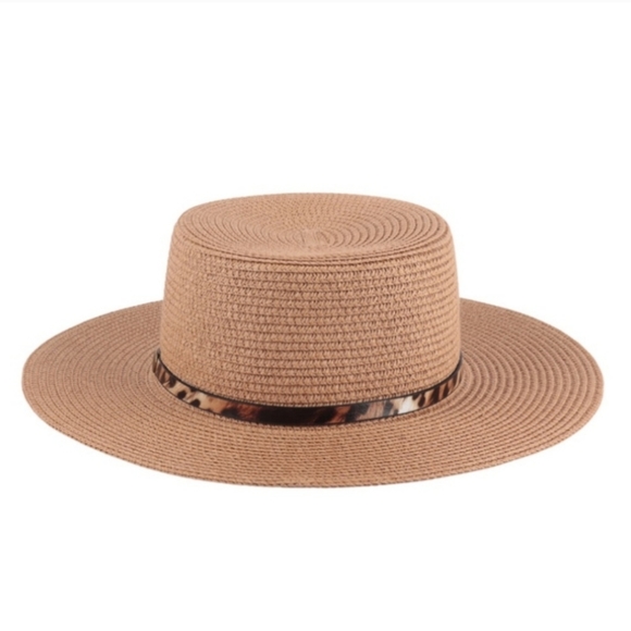 Panama Brim Hat With Leopard Strap✨️ - Picture 5 of 10